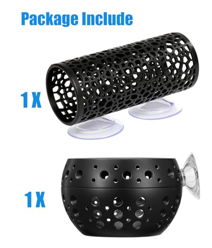KINGYEENUO Betta Tunnel, Betta Fish Toys, Aquarium Fish Hideout with Suction Cups, Shrimp Cave Decor for Shrimp, Guppies - Safe Play & Resting Area for Bettas, Tank Accessories, a Set - Image 5