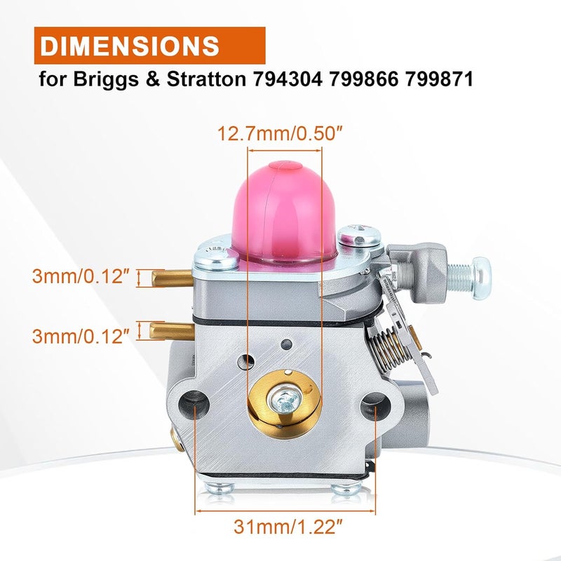 Savior WT973 Carburetor for Bolens and Troy Bilt Models - Image 2