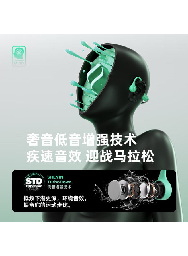 Sheyin X7air True Bone Conduction Running Swimming Sports Earphones Long-distance Marathon Fitness Ultra-long Battery Life Ipx8 Waterproof Sweatproof  New Sports Black Standard Edition
