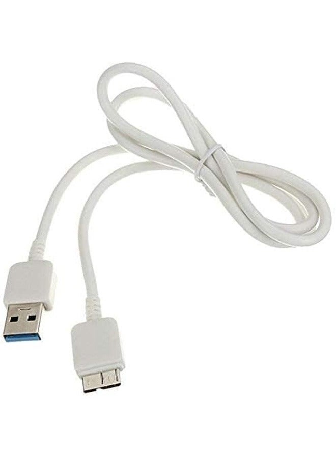 USB 3.0 Male A to Micro B Data Charger Cable Cord White For WD Hard Drive
