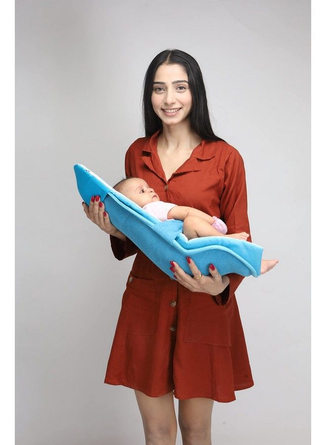 HOOPA وسادة تغذية 2 في 1 مع غطاء لحاف ناعم (أزرق تركوازي) - Image 5