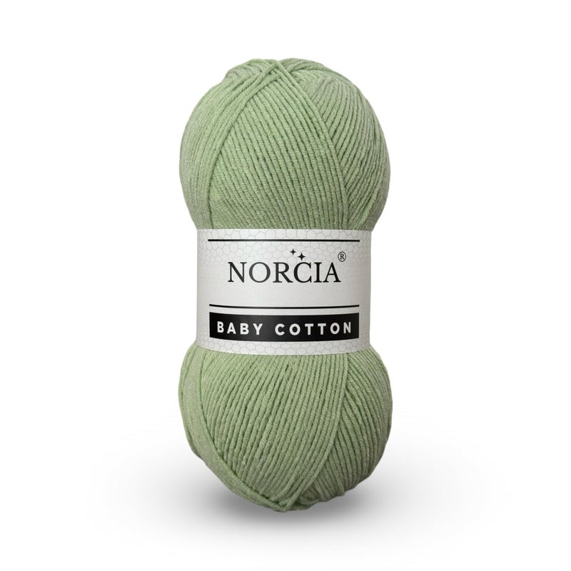 Norcia Baby Cotton, 55% Cotton 45% Acrylic Yarn, Fine/Sport (2) for Crochet and Knitting, Soft Amigurumi Yarn, 100 gr (361 yds) - Image 1