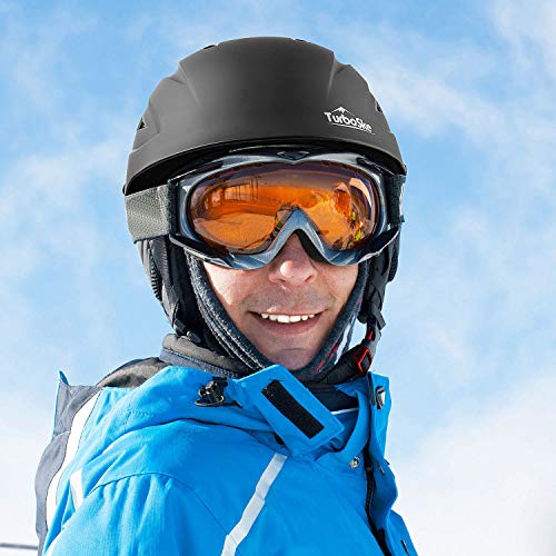 TurboSke Ski Helmet, Snowboard Helmet, Snow Sports Helmet for Men Women and Youth (Black, L) - Image 2