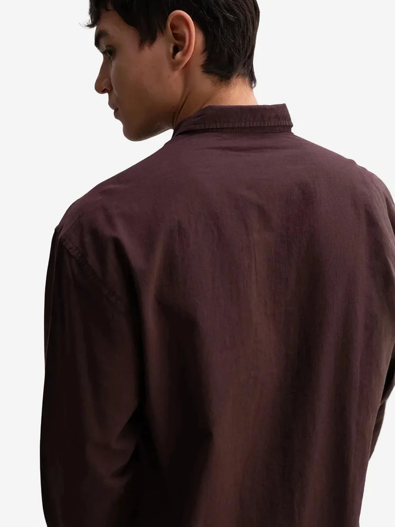 Giesto Mocha Brown GIESTO Cotton Oversized Button-Up Shirt for Men | Best Price UAE