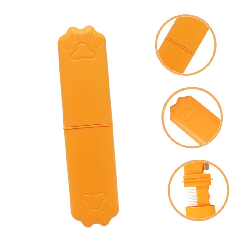 Orange Pet Comb Cat Grooming Brush Fine Teeth Detangling Fur - Image 3
