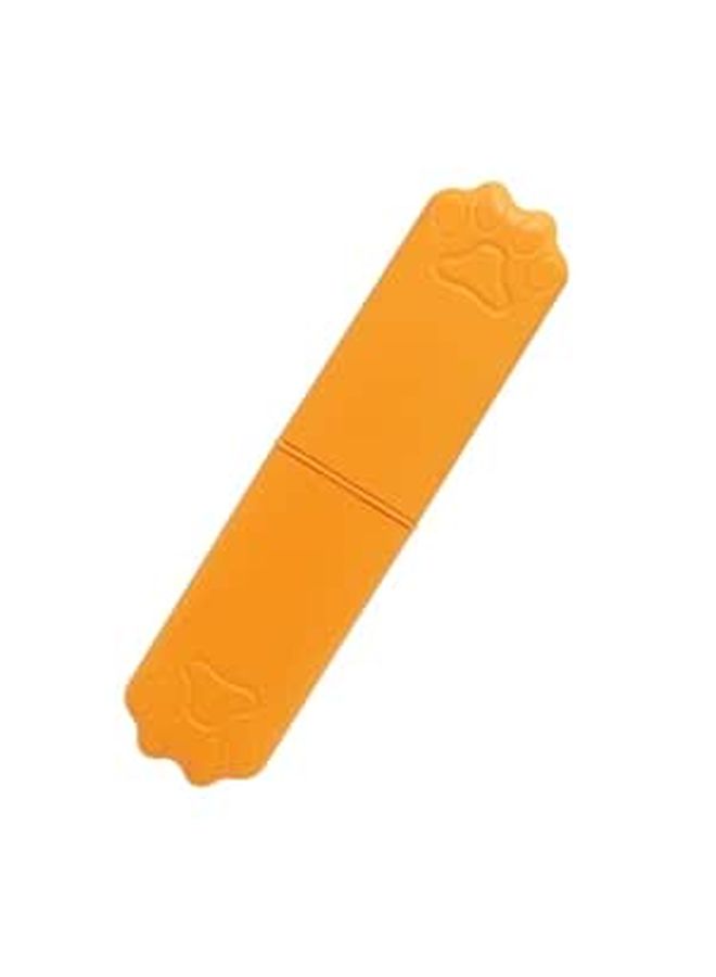 Orange Pet Comb Cat Grooming Brush Fine Teeth Detangling Fur - Image 1