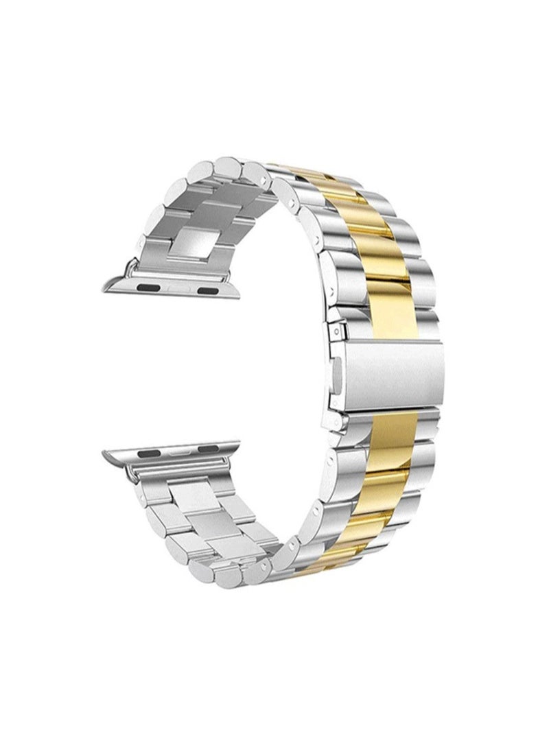 ELTRAZONE - Metal Bands Compatible with Apple Watch Band 41mm, Stainless Steel Magnetic Absorption Strap, Wristband for iWatch Band for Apple Watch Series 7/ - Image 1