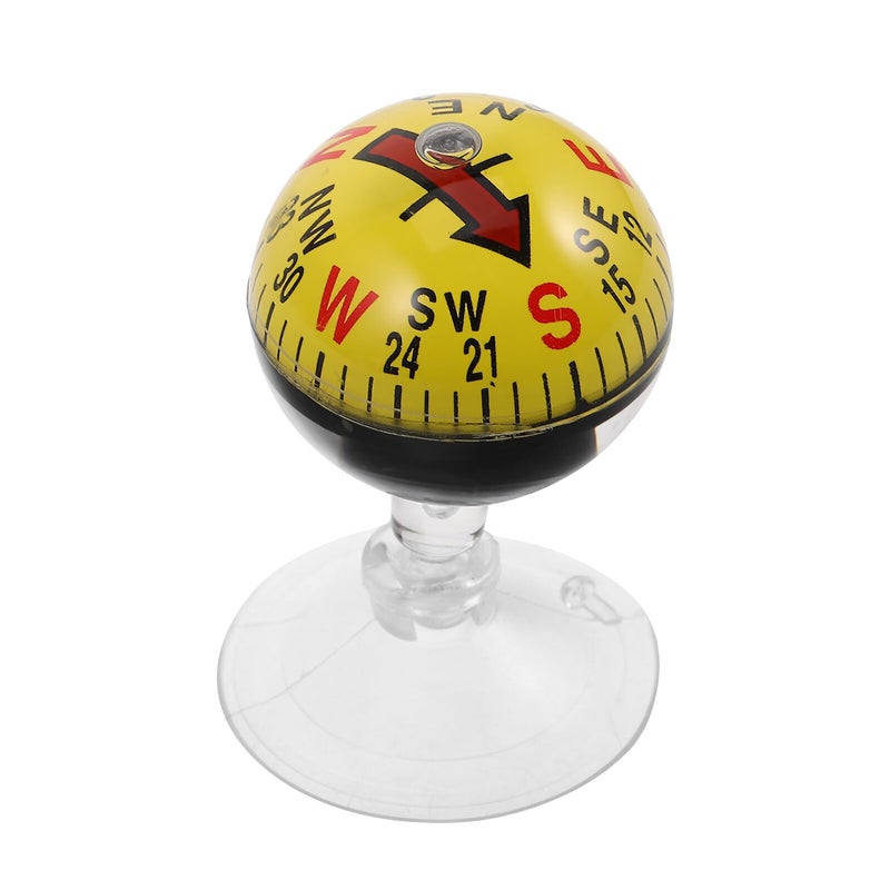 38mm Plastic Car Dashboard Compass Ball With Suction Cup For Boat Marine Outdoor Hiking Navigation - Image 2