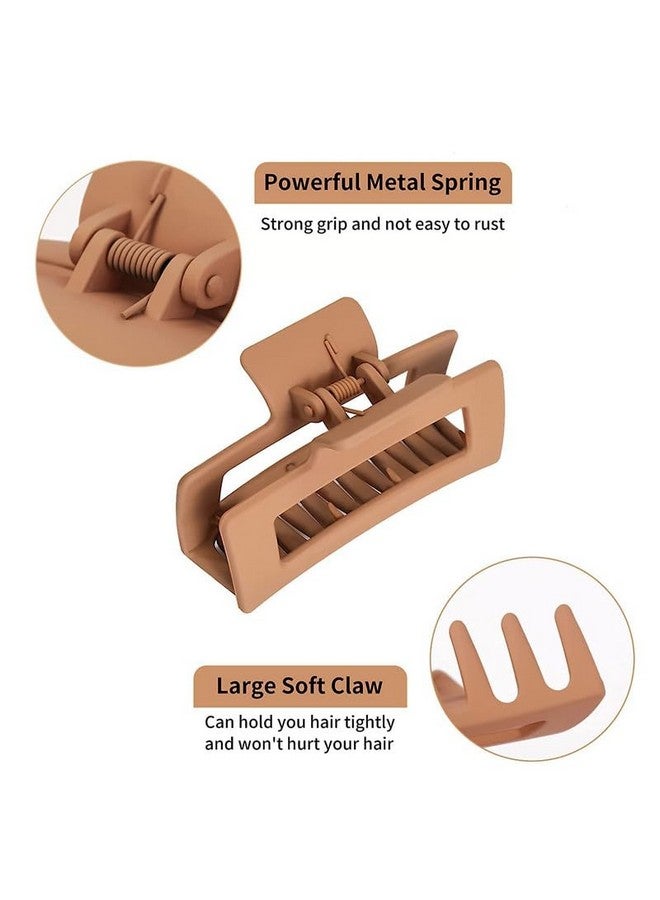 CHRONEX 6PCS Butterfly & Rectangular Hair Claw Clips Set Matte Hair Jaw Clip, Hair Extension, Hair Clips & Hair Claw for Womens & Girls - Image 2