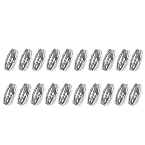 Awpeye Metal Fan pull chain extension, ceiling fan chain connector,Diameter 3.2mm 16 Feet Long with 20 PCS Connector (Silver) - Image 2