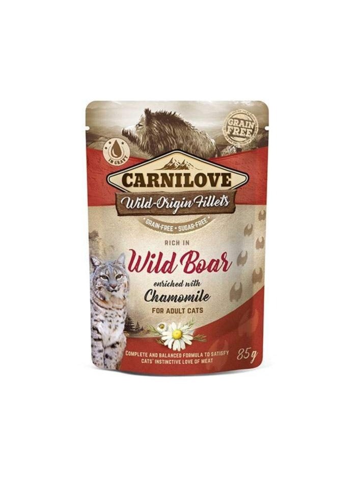 CARNILOVE CARNILOVE WET FOOD WILDBOAR FOR ADULT CAT 24 X 85GRM 