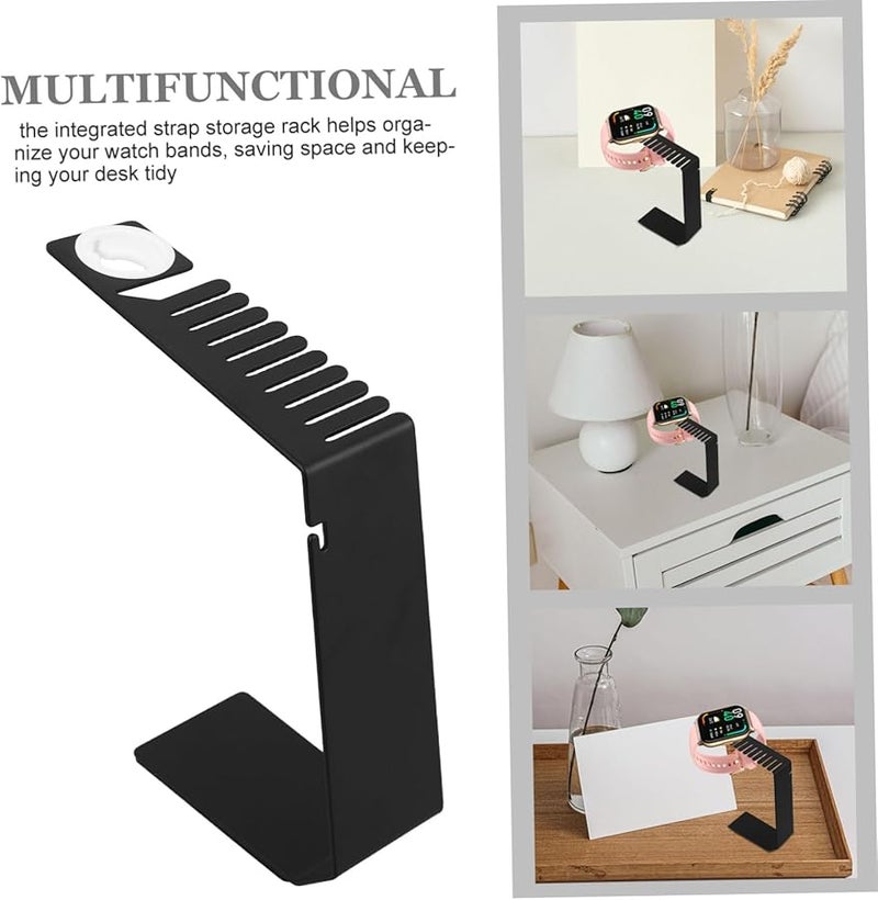 Jojofuny Weighted Charging Dock Stand With Strap Organizer Black For Nightstand Stability - Image 1