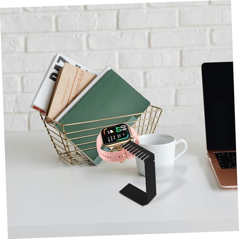 Jojofuny Weighted Charging Dock Stand With Strap Organizer Black For Nightstand Stability - Image 4