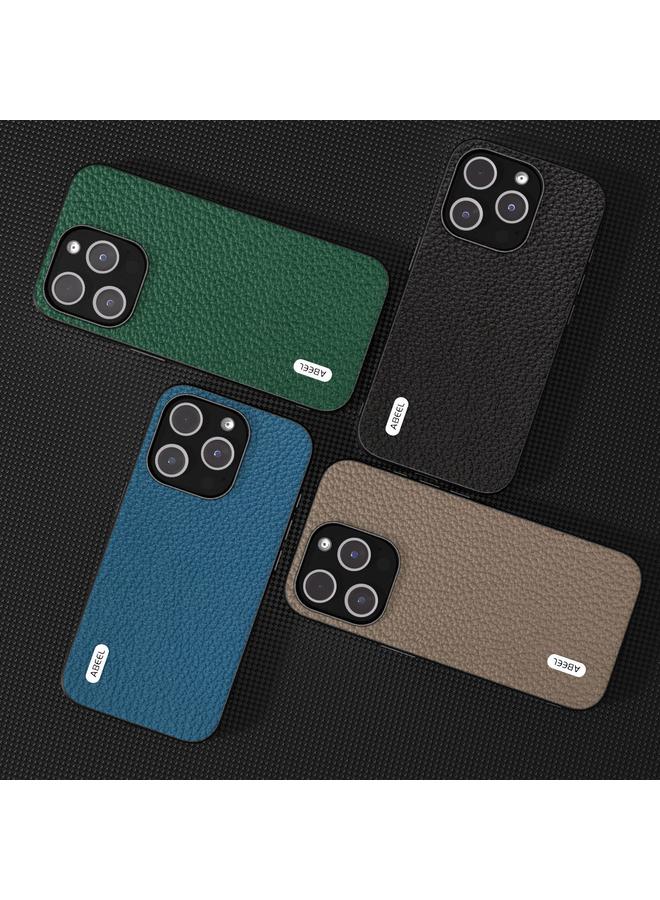S-TOP Case For iPhone 14 Plus ABEEL Genuine Leather Litchi Texture Phone Case - Image 5