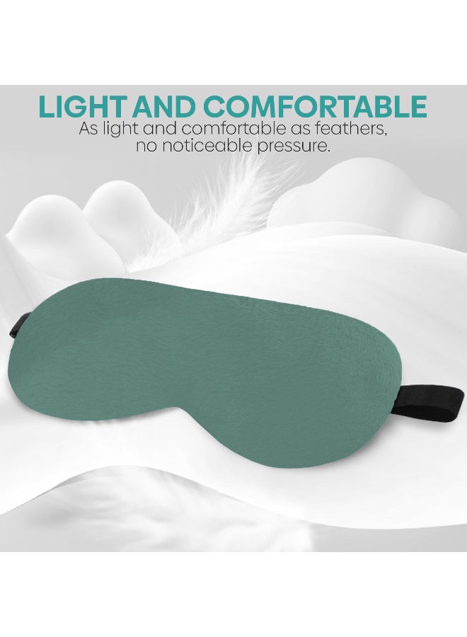 أرابيكو Silk Sleep Mask, 2 Pack Eye Masks for Sleeping, 100% Natural Mulberry Silk with Adjustable Strap, Ultra-Soft Eye Shade Cover for Travel, Puffy Eyes Relief & Relaxation Gifts (Fluffy Fabric) - Image 3