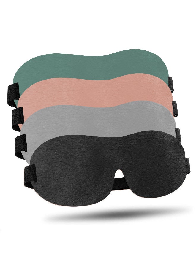 أرابيكو Silk Sleep Mask, 2 Pack Eye Masks for Sleeping, 100% Natural Mulberry Silk with Adjustable Strap, Ultra-Soft Eye Shade Cover for Travel, Puffy Eyes Relief & Relaxation Gifts (Fluffy Fabric) - Image 1