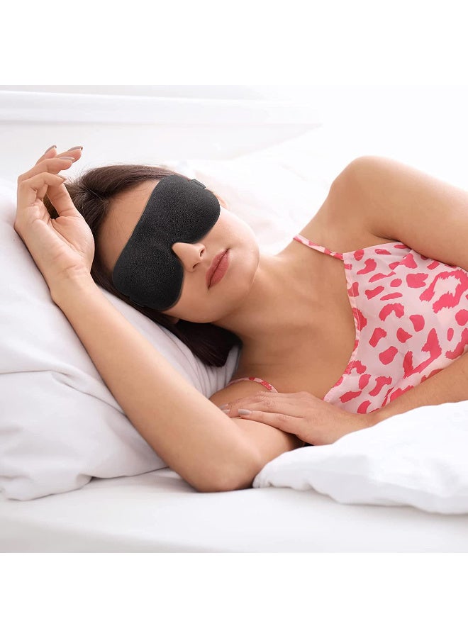 أرابيكو Silk Sleep Mask, 2 Pack Eye Masks for Sleeping, 100% Natural Mulberry Silk with Adjustable Strap, Ultra-Soft Eye Shade Cover for Travel, Puffy Eyes Relief & Relaxation Gifts (Fluffy Fabric) - Image 5