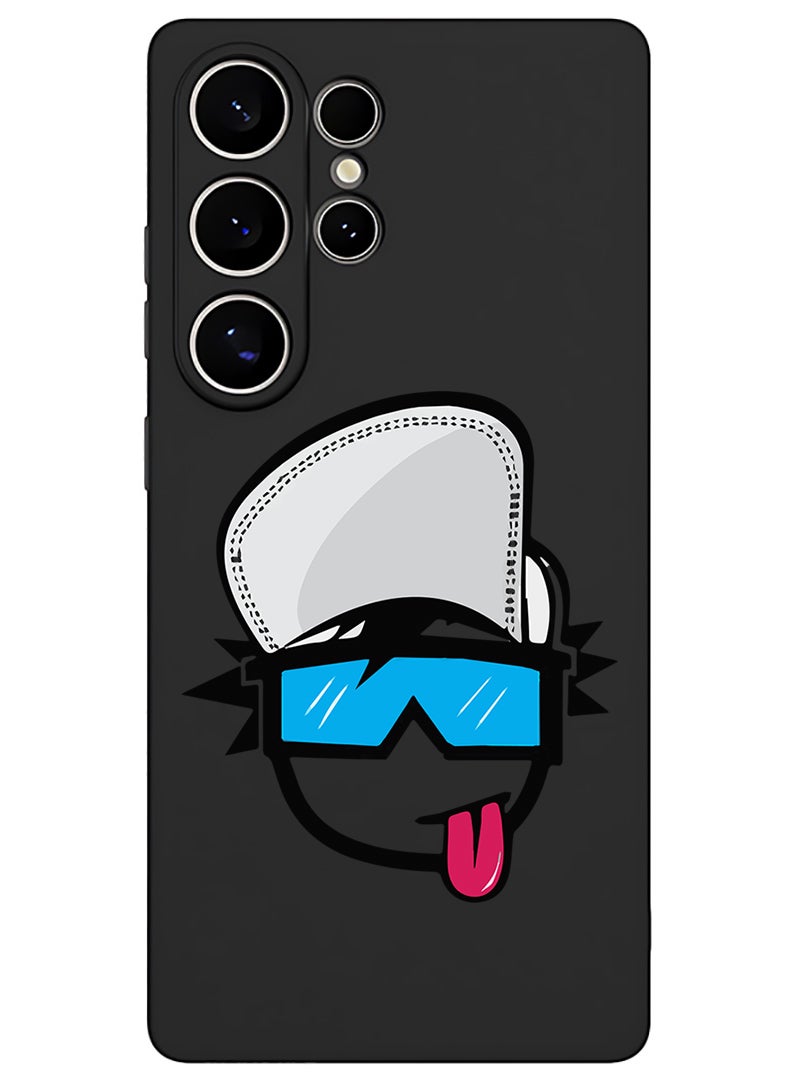 Theodor Protective Slim Fit Case Liquid Silicone Cover with Full Body Protection Anti-Scratch Shockproof Case For Samsung Galaxy S25 Ultra (Black) - Crew 5 - Image 1