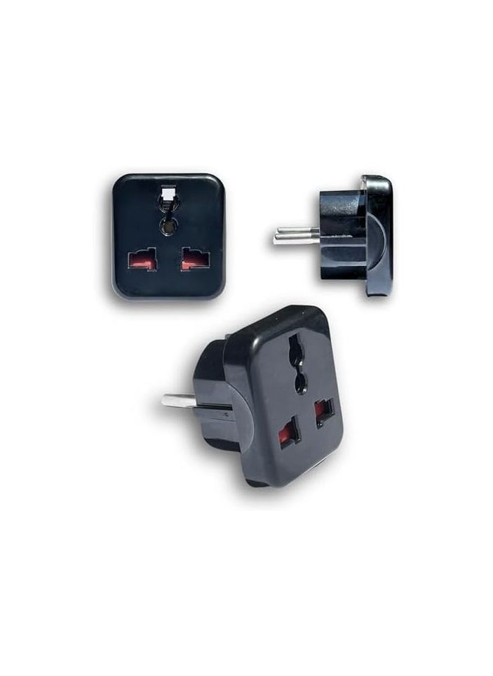 Generic Travel Electrical Socket Adapter (Black, 3 Pack)  - Image 2