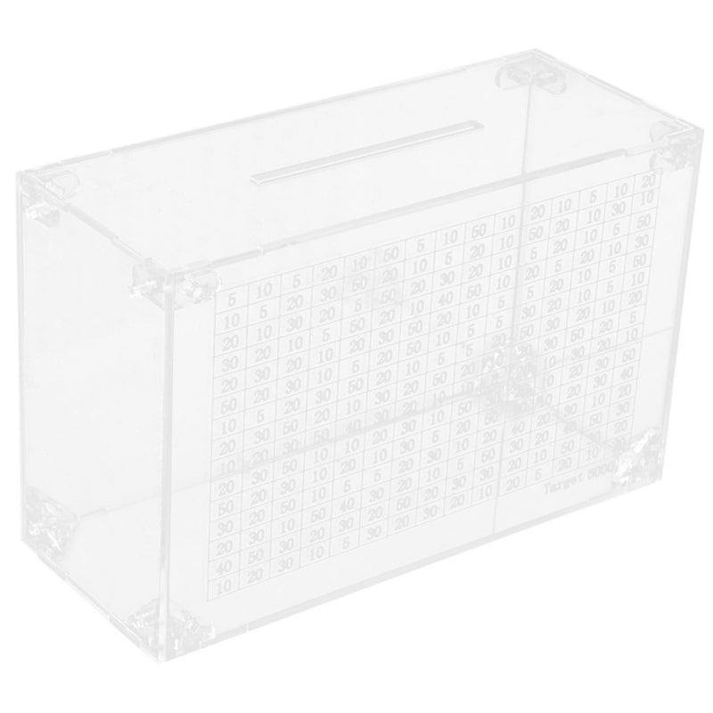 Vanzack Clear Acrylic Money Box Counter Piggy Bank for Cash Coin Savings - Image 2