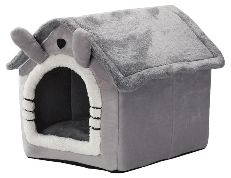 Arabest سرير قطط رقيق للكلاب، عش كهف للقطط، خيمة دافئة ناعمة للجراء مع وسادة قابلة للإزالة والغسل، بيت لطيف للحيوانات الأليفة للقطط والكلاب (كبير) - Image 1
