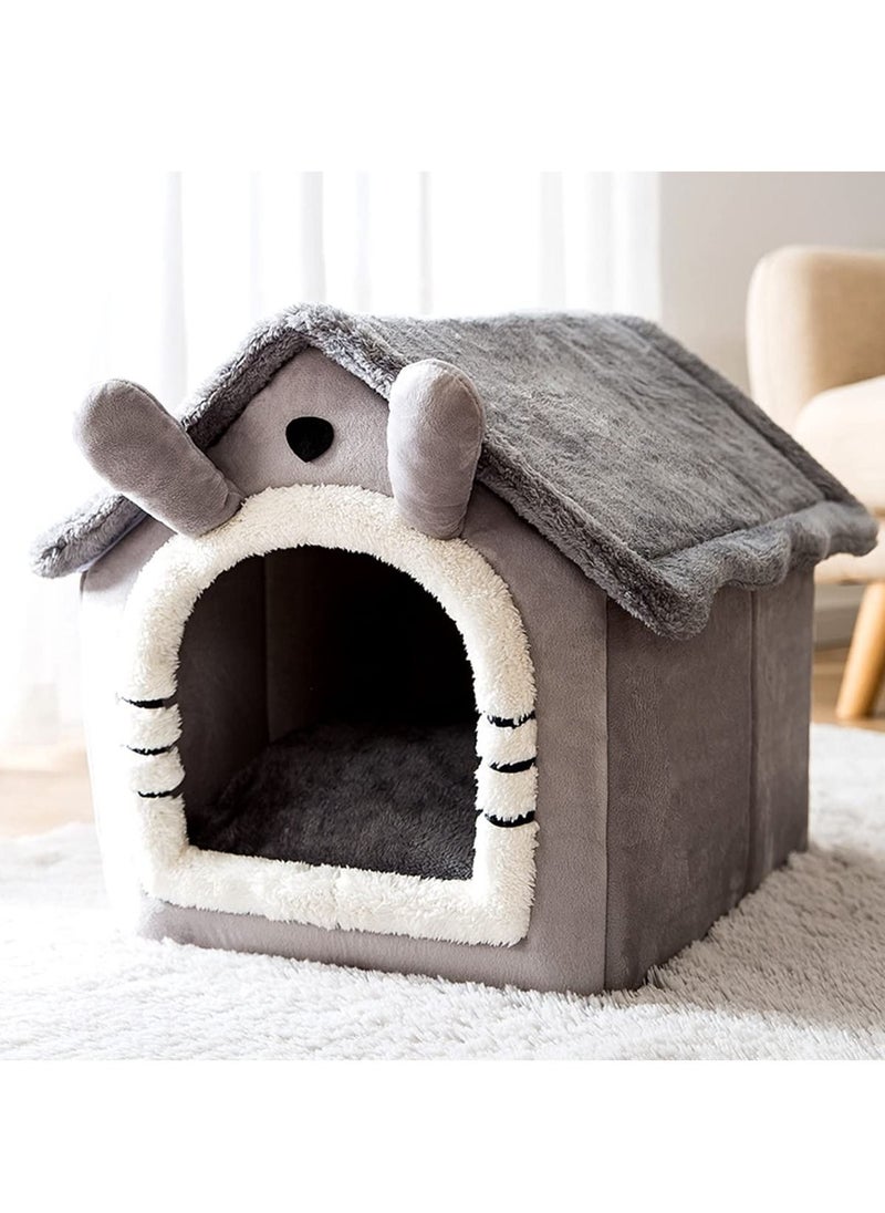 Arabest Fluffy Cat House Dog Bed, Cat Cave Nest Soft Warm Puppy Tent with Removable Washable Cushion Cute Pet House for Cat and Dog (L)  - Image 4