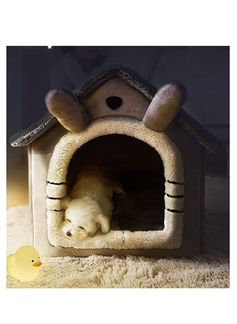 Arabest Fluffy Cat House Dog Bed, Cat Cave Nest Soft Warm Puppy Tent with Removable Washable Cushion Cute Pet House for Cat and Dog (L)  - Image 5