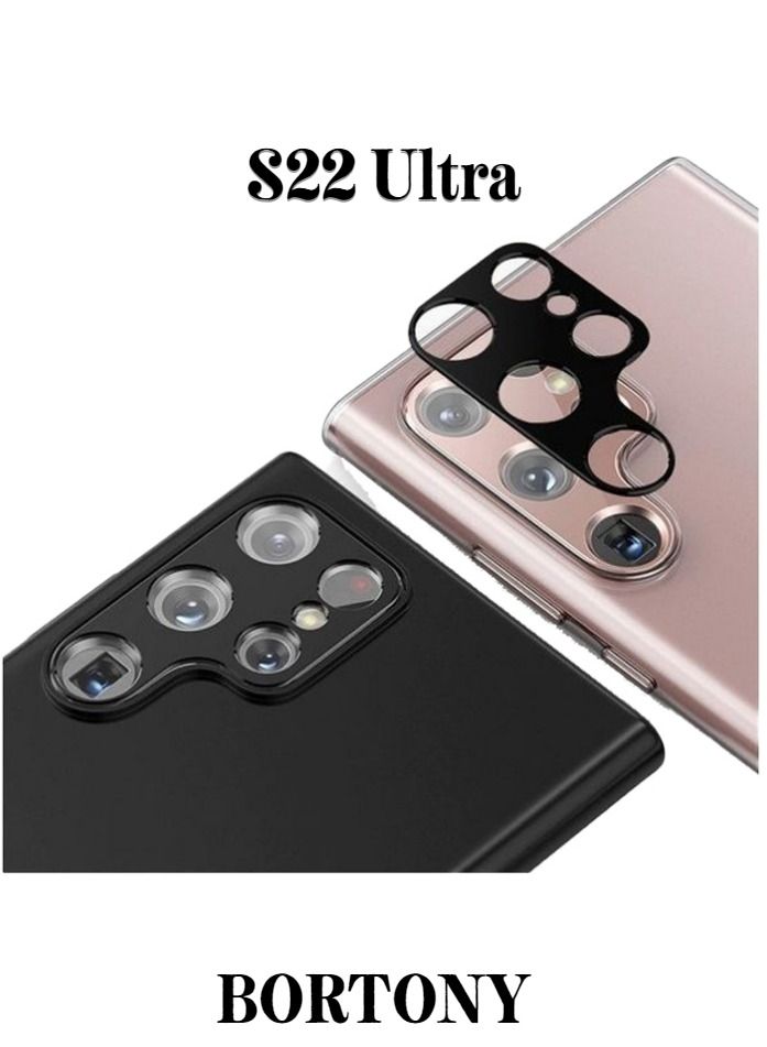 BORTONY Galaxy S22 Ultra Camera Lens Protector Scratch Resistant Tempered Glass Pack of 2 - Image 2
