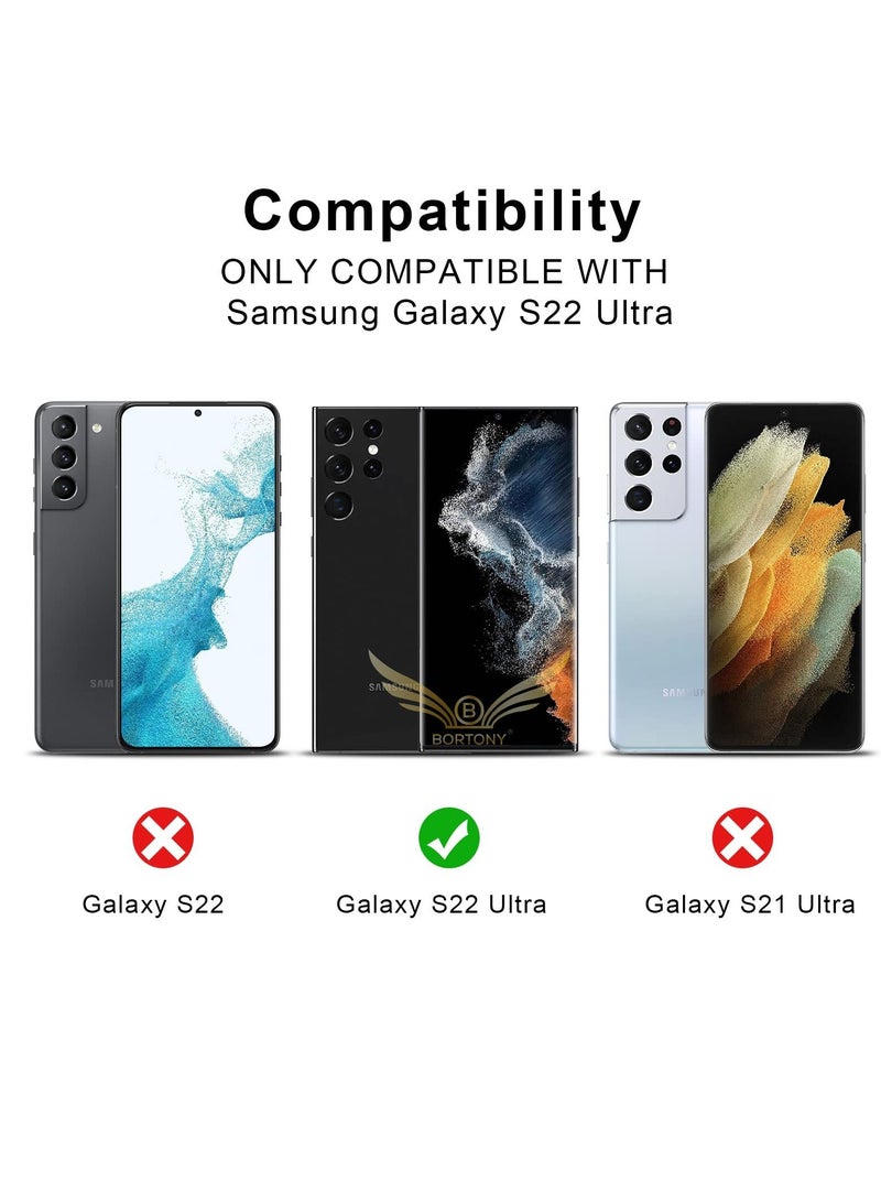 BORTONY Galaxy S22 Ultra Camera Lens Protector Scratch Resistant Tempered Glass Pack of 2 - Image 3