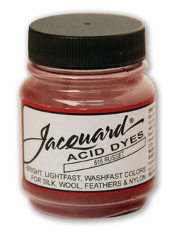 Jacquard Acid Dye Russet 1/2 Oz Net Wt Acid Dye For Wool Silk Feathers And Nylons Brilliant Colorfast And Highly Concentrated  - Image 1