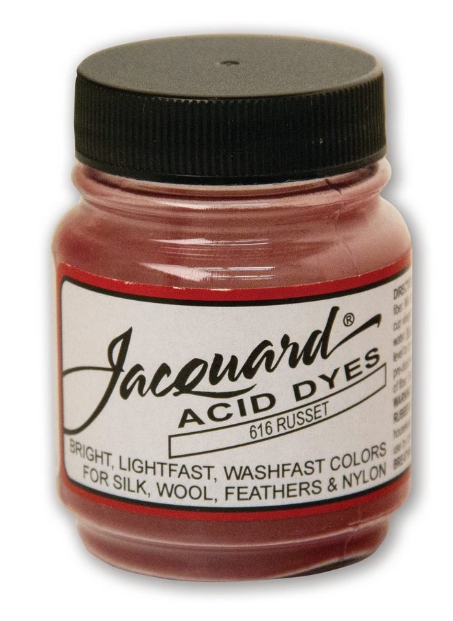 Jacquard - Acid Dye Russet 1/2 Oz Net Wt Acid Dye For Wool Silk Feathers And Nylons Brilliant Colorfast And Highly Concentrated - Image 1