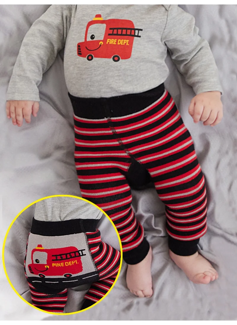 دينوكيدس Firefighter Baby Boy Leggings-Pants