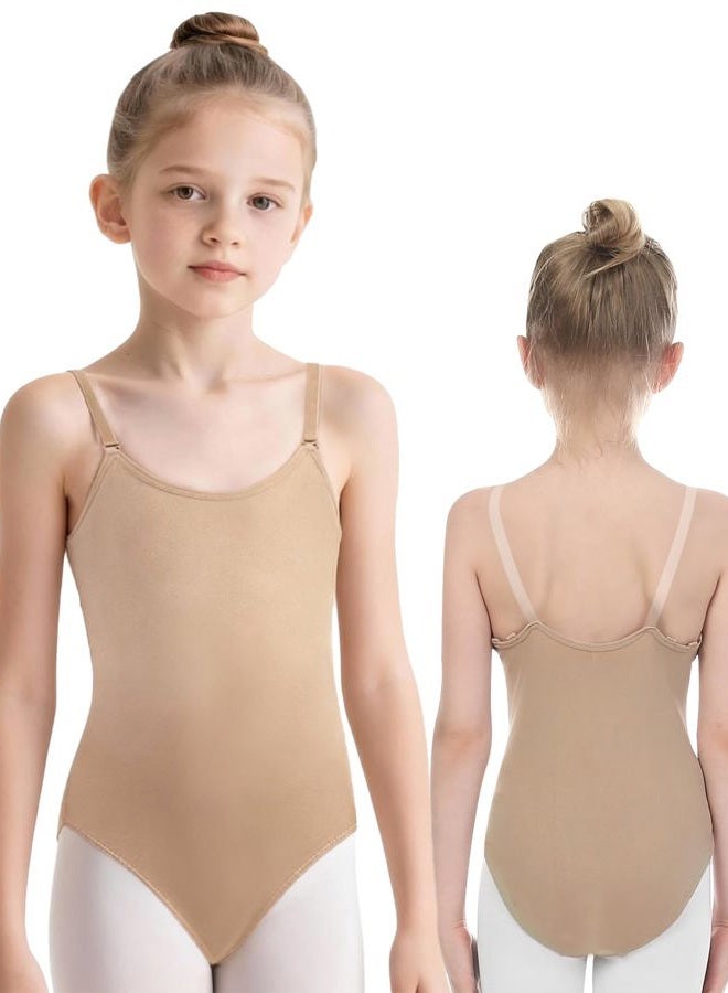 iMucci Girls' Professional Seamless Nude Camisole Leotard - Undergart Dance Clothing for Ballet Dance Child M/I for 6-10 Years Nude Camisole Leotard - Image 1