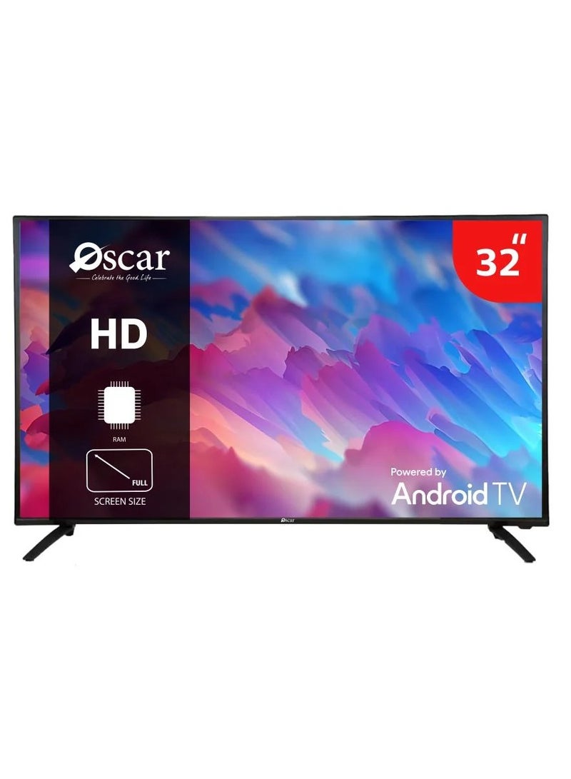 Oscar 32 Inch HD Smart LED TV With Remote Control, HDMI And USB Ports, Head Phone Jack, PC Audio In ,Wi-Fi, Android 14.0 OS45S32HDSS - Image 2