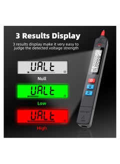 Generic Digital Multimeter Pen for Voltage Testing,  3-Results Display Pocket Smart Ohmmeter Smart Ohmmeter with Continuity Check V-Alert Live Voltage Testing Pen Voltage Tester with Back Probe Pins  - Image 3
