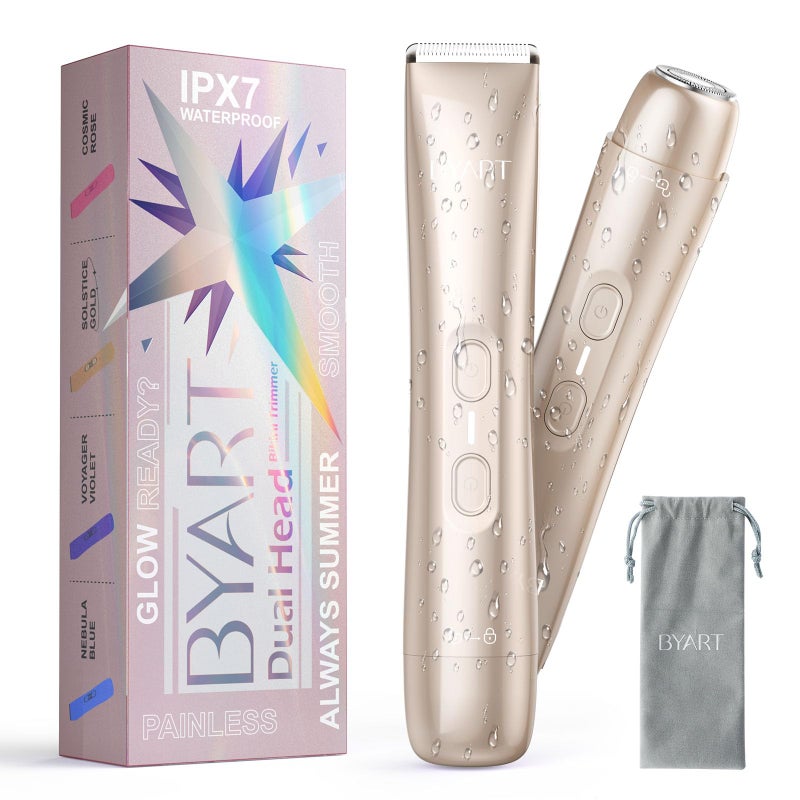 BYART Pubic Hair Bikini Trimmer for Women Electric Razors for Private Area Sensitive Skin Cordless Rechargeable Lady Shaver for Intimate Grooming Smooth NoIrritation IPX7 Waterproof - Image 3