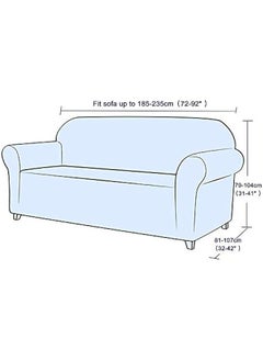 Beauenty Water Repellent Sofa Covers 3 Seater High Stretch 1 Piece Couch Cover for Dogs Universal Sofa Slipcover Non Slip Furniture Protector Jacquard Spandex Fabric (1,1 seater 90-140cm)  - Image 3