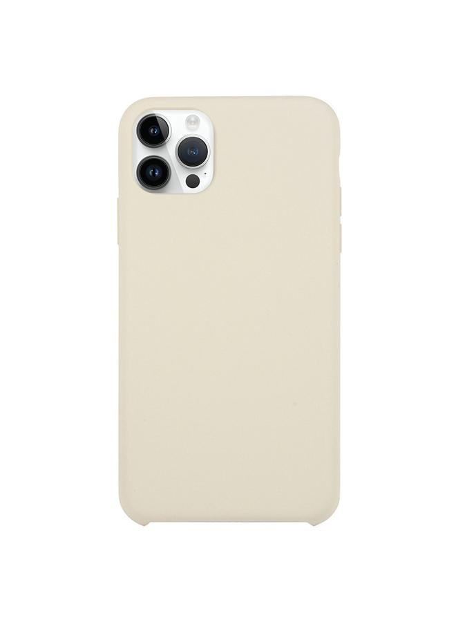 For iPhone 16 Pro Solid Silicone Phone Case(Beige)