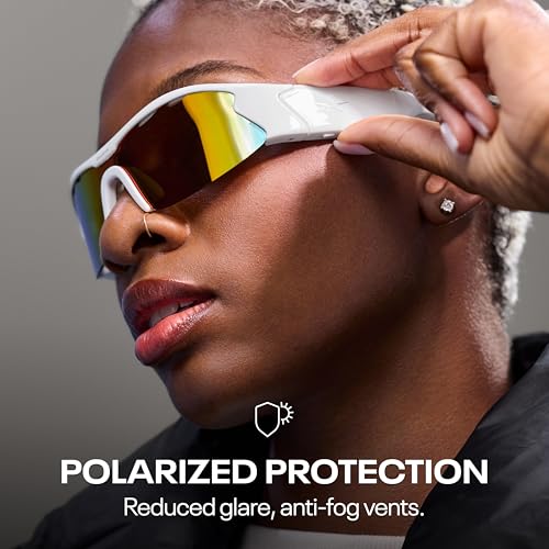 Reebok Flash Smart Audio Sunglasses, Berry Mirror Polarized Lens, Unisex, HiFi Bluetooth Sport Glasses with UV Protection - Powered by Lucyd - Image 4