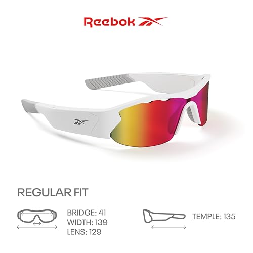 Reebok Flash Smart Audio Sunglasses, Berry Mirror Polarized Lens, Unisex, HiFi Bluetooth Sport Glasses with UV Protection - Powered by Lucyd - Image 3