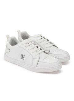Paragon PARAGON K1027G Leather Look Casual Sneakers for Men with Ultra Soft Ankle Support, Cushioned Insoles, Lace up for Good Fitting | Comfortable, Lightweight & Durable | Ideal for Outdoor Use White  - Image 1