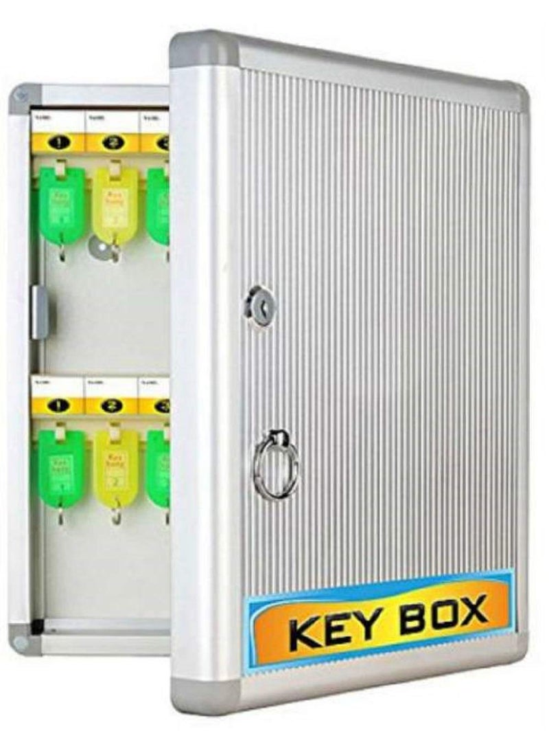 Krivon Krivon Wall Mounted Key Box Cabinet Key Cabinet Key Storage Box for Factory OfficeHome Hotel Silver 24 Key Box 