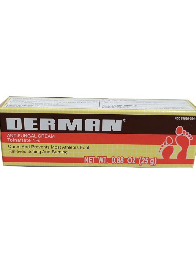 Derman Antifungal Cream for the Treatment of Athlete's Foot (3 Pack (0.88 Ounce)) - Image 2