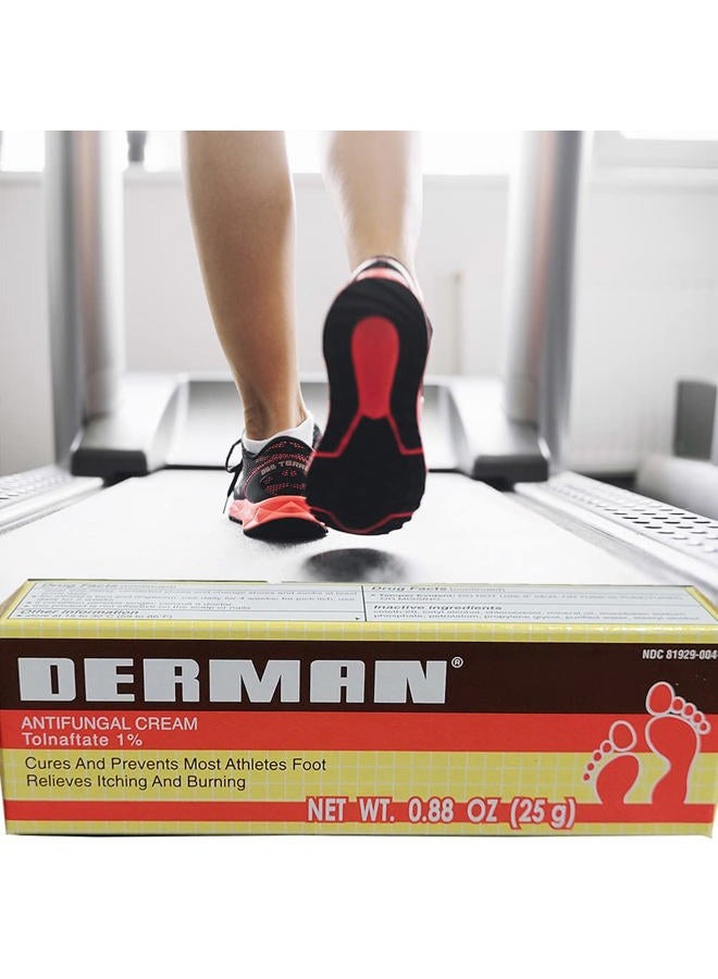 Derman Antifungal Cream for the Treatment of Athlete's Foot (3 Pack (0.88 Ounce)) - Image 5