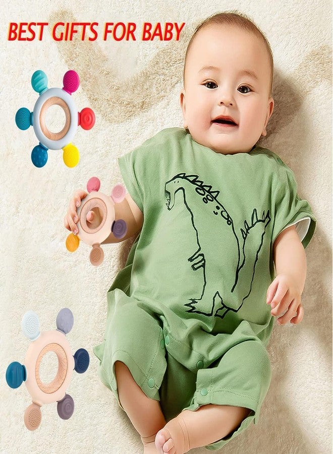 lizepto Baby Toy – 2 in 1 Teether for Infants | Silicone & Neem Wood Teether | BPA Free, Soft, Safe & Non-Toxic Chewing Toy for Babies | Natural Soothing Relief (Wooden Ring Teether) - Image 5