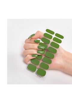 KHAJUL 4-Sheet Nail Stickers, Full Nail Art Accessories, Nail Wraps Self-Adhesive Pure Color Nail Decals, for Women Girls DIY Nail Art, 64 Pieces Green Gray Red Black  - Image 4