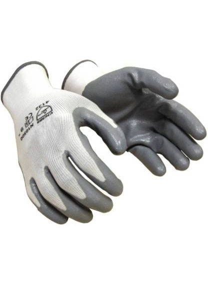 CHARU ENTERPRISES Charu Shock Proof Nylon Safety Gloves Nylon Safety Gloves Grey White Pair 01 