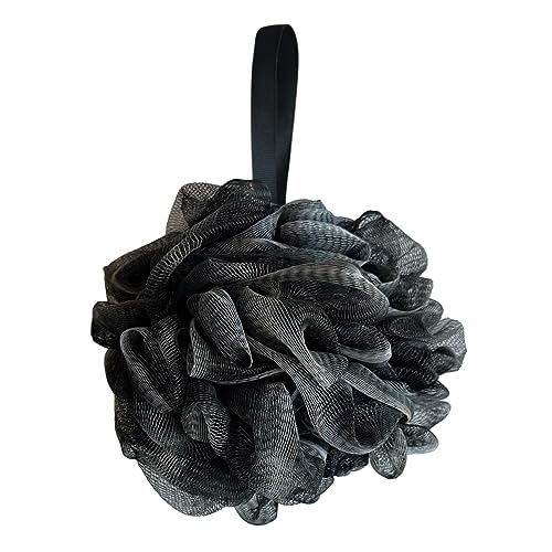 GXBTOPGO Black Bath Shower Loofah Exfoliating Body Back Scrubber Sponge for Women Men 60g (1 Pack) - Image 1