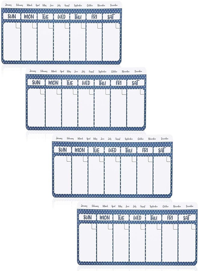 Juvale Dry Erase Weekly Calendar Magnet - Magnetic Calendar for Refrigerator - Dry Erase Weekly Planner - Desk Decor & Office Desk Accessories - 11"x 4.2", Pack of 4 - Image 1