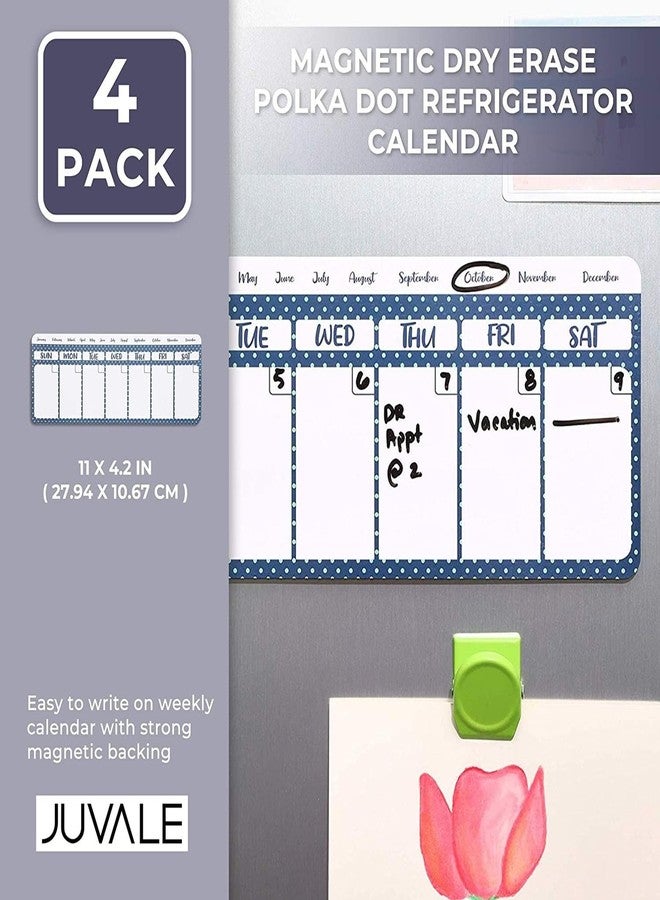 Juvale Dry Erase Weekly Calendar Magnet - Magnetic Calendar for Refrigerator - Dry Erase Weekly Planner - Desk Decor & Office Desk Accessories - 11"x 4.2", Pack of 4 - Image 3